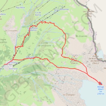 Itinéraire Albert 1er à partir du Tour, distance, dénivelé, altitude, carte, profil, trace GPS
