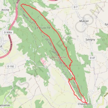 Itinéraire Le Vuache, distance, dénivelé, altitude, carte, profil, trace GPS