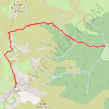 Itinéraire Le pic de Montaigu, distance, dénivelé, altitude, carte, profil, trace GPS