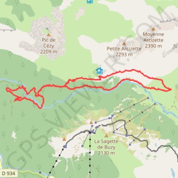 Itinéraire Vallon du Soussoueou à Gabas en Vallée d'Ossau, distance, dénivelé, altitude, carte, profil, trace GPS