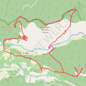 Itinéraire Grotte, distance, dénivelé, altitude, carte, profil, trace GPS