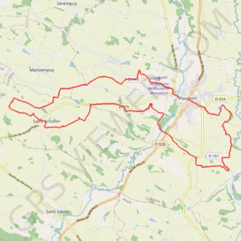 Itinéraire Ronde des foies gras - Mauvezin, distance, dénivelé, altitude, carte, profil, trace GPS