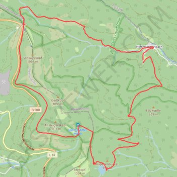 Itinéraire Bannwald-Tour, distance, dénivelé, altitude, carte, profil, trace GPS