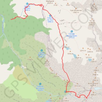 Itinéraire Pic du Mont Valier, distance, dénivelé, altitude, carte, profil, trace GPS