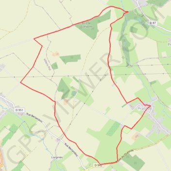 Itinéraire Circuit de Saint-Ghislain (Frasnoy), distance, dénivelé, altitude, carte, profil, trace GPS