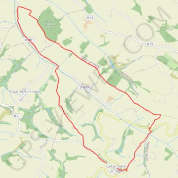 Itinéraire Le Campanile - La Louvière-Lauragais, distance, dénivelé, altitude, carte, profil, trace GPS