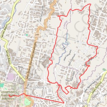 Itinéraire Randonnée Boucle Cipaku, distance, dénivelé, altitude, carte, profil, trace GPS
