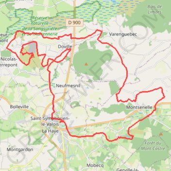 Itinéraire Autour du Mont Doville - Lahaye-du-Puits, distance, dénivelé, altitude, carte, profil, trace GPS