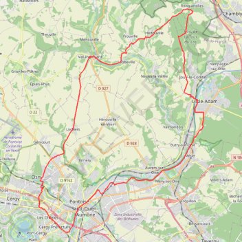 Itinéraire Ronquerolles, distance, dénivelé, altitude, carte, profil, trace GPS