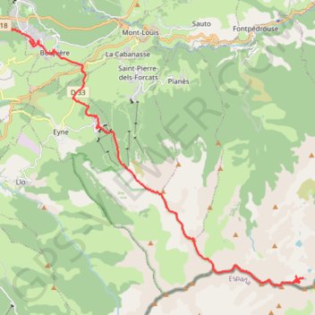 Itinéraire Traversée des Pyrénées - Étape 32, distance, dénivelé, altitude, carte, profil, trace GPS