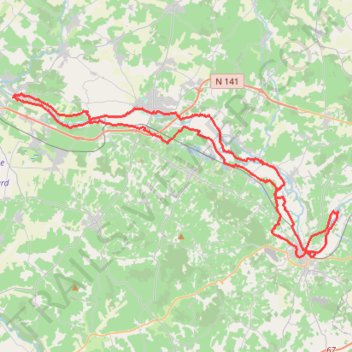 Itinéraire St Brice vers Chateauneuf parcours 1617 retour flow velo, distance, dénivelé, altitude, carte, profil, trace GPS