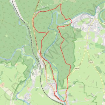 Itinéraire Balade semois, distance, dénivelé, altitude, carte, profil, trace GPS