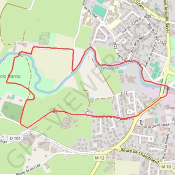 Itinéraire La Rose de Saint-Galmier, distance, dénivelé, altitude, carte, profil, trace GPS