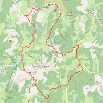 Itinéraire Boucle au pied des Monédières - Freysselines, distance, dénivelé, altitude, carte, profil, trace GPS
