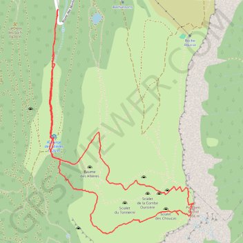 Itinéraire Raquettes - Pic Saint Michel, distance, dénivelé, altitude, carte, profil, trace GPS