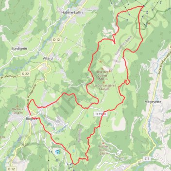 Itinéraire La Vallée Verte, distance, dénivelé, altitude, carte, profil, trace GPS