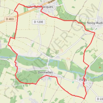 Itinéraire Ville-Saint-Jacques, distance, dénivelé, altitude, carte, profil, trace GPS