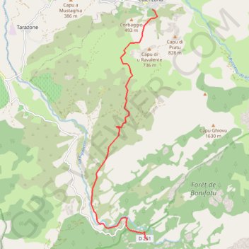Itinéraire Mare E Monti - Etape 1, distance, dénivelé, altitude, carte, profil, trace GPS