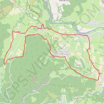 Itinéraire La vallée de Labat - Valcabrère, distance, dénivelé, altitude, carte, profil, trace GPS
