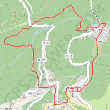 Itinéraire Sainte-Lucie-de-Tallano, distance, dénivelé, altitude, carte, profil, trace GPS