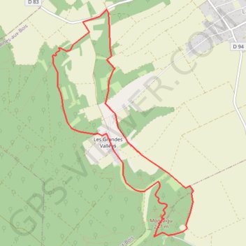 Itinéraire L aux B Montaigu 2, distance, dénivelé, altitude, carte, profil, trace GPS