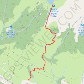 Itinéraire Étang d'Appy, distance, dénivelé, altitude, carte, profil, trace GPS