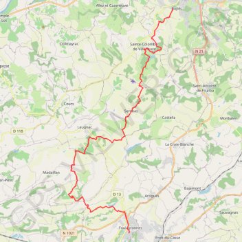 Itinéraire GR 652 - De Pujols à Foulayronnes, distance, dénivelé, altitude, carte, profil, trace GPS
