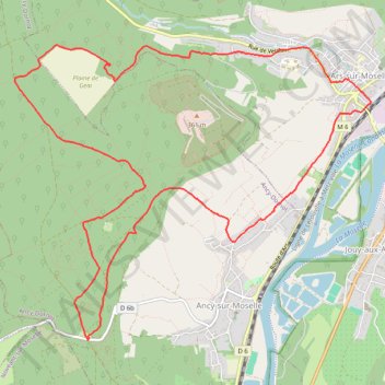 Itinéraire Ars-sur-Moselle - Croix-Saint-Clément - Plaine-de-Geai, distance, dénivelé, altitude, carte, profil, trace GPS