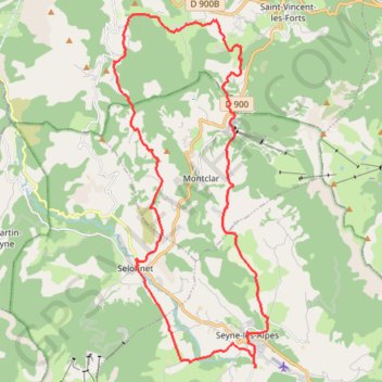 Itinéraire VTT_SEYNE-19-camping-col st jean-le lautaret-la rouviére-les allards-selonnet 35 km 870 m d+, distance, dénivelé, altitude, carte, profil, trace GPS
