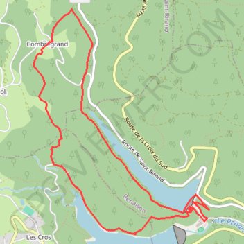 Itinéraire Barrages de Renaison, Lavoine, Combegrand, La Tâche, distance, dénivelé, altitude, carte, profil, trace GPS