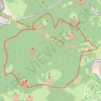 Itinéraire Au coeur des puys du Parc des Volcans_R, distance, dénivelé, altitude, carte, profil, trace GPS