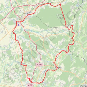 Itinéraire Tour du Jura à vélo loisirs - Dole, distance, dénivelé, altitude, carte, profil, trace GPS