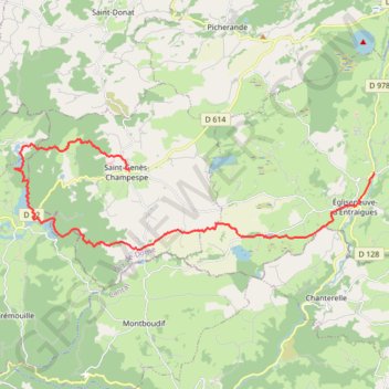 Itinéraire Lacs d'Auvergne J3, distance, dénivelé, altitude, carte, profil, trace GPS