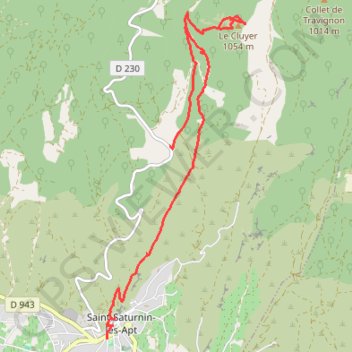 Itinéraire Des Longuets - Le Cluyer - Le sentier des Aiguiers - Saint-Saturnin-lès-Apt, distance, dénivelé, altitude, carte, profil, trace GPS