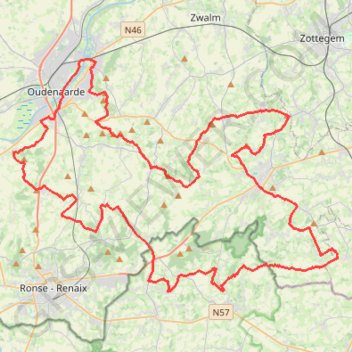 Itinéraire 3. Ethias Challenge Vlaamse Ardennen 11 07 2021 - 75km, distance, dénivelé, altitude, carte, profil, trace GPS