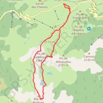 Itinéraire Pic du Tarbésou, distance, dénivelé, altitude, carte, profil, trace GPS