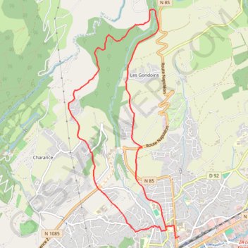 Itinéraire Circuit du torrent de Bonne, distance, dénivelé, altitude, carte, profil, trace GPS