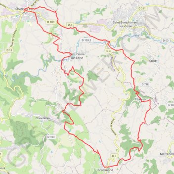 Itinéraire De Chazelles à Chazelles, distance, dénivelé, altitude, carte, profil, trace GPS