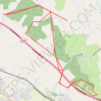 Itinéraire Balade à la Sere de Pouey, distance, dénivelé, altitude, carte, profil, trace GPS