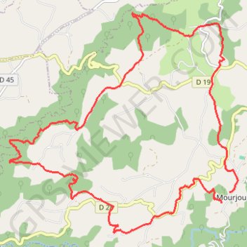 Itinéraire Autour de Mourjou, distance, dénivelé, altitude, carte, profil, trace GPS