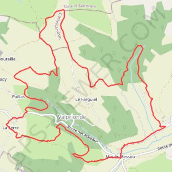 Itinéraire Le Moulin Bessou - Le Moulin de Bagor, distance, dénivelé, altitude, carte, profil, trace GPS