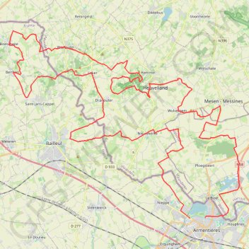 Itinéraire Chti Bike Tour 2018 80 kms, distance, dénivelé, altitude, carte, profil, trace GPS