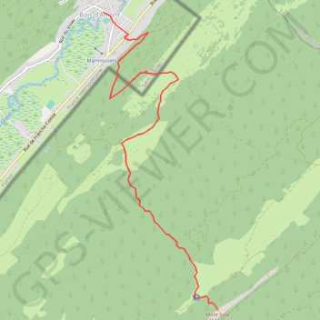 Itinéraire Le Mont Sâla - Bois-d'Amont, distance, dénivelé, altitude, carte, profil, trace GPS