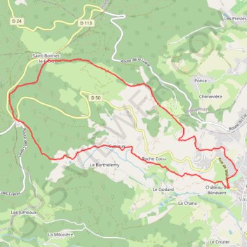 Itinéraire Vaugneray - Saint bonnet le froid, distance, dénivelé, altitude, carte, profil, trace GPS