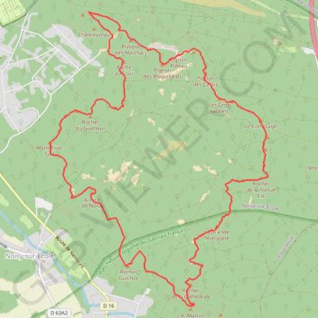 Itinéraire Les 25 bosses - En forêt de Fontainebleau, distance, dénivelé, altitude, carte, profil, trace GPS