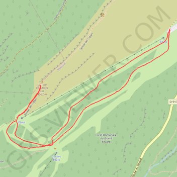 Itinéraire Le revard : les ebats, distance, dénivelé, altitude, carte, profil, trace GPS