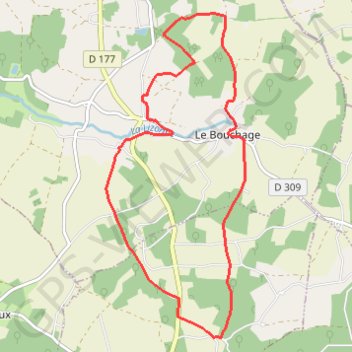Itinéraire LE BOUCHAGE sentier la Lizonne, distance, dénivelé, altitude, carte, profil, trace GPS