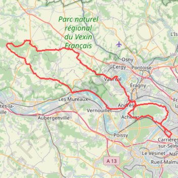 Itinéraire CCO_n°27 104 km-8859495, distance, dénivelé, altitude, carte, profil, trace GPS