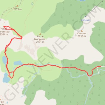 Itinéraire Etangs des Rabassoles, distance, dénivelé, altitude, carte, profil, trace GPS