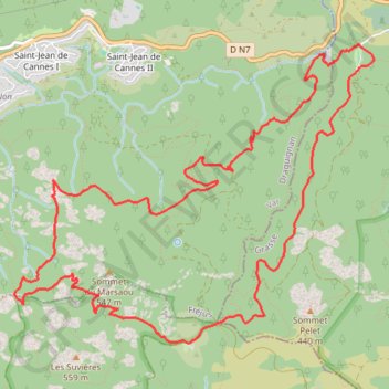 Itinéraire Sommet du Marsaou - Les Suvières, distance, dénivelé, altitude, carte, profil, trace GPS